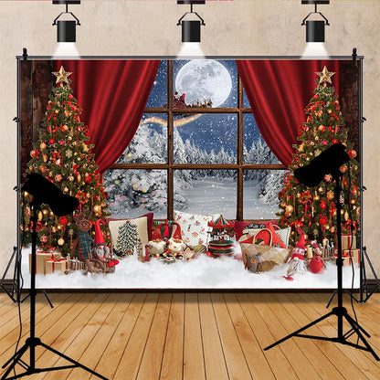 Christmas Winter Wonderland Backdrop Fabric