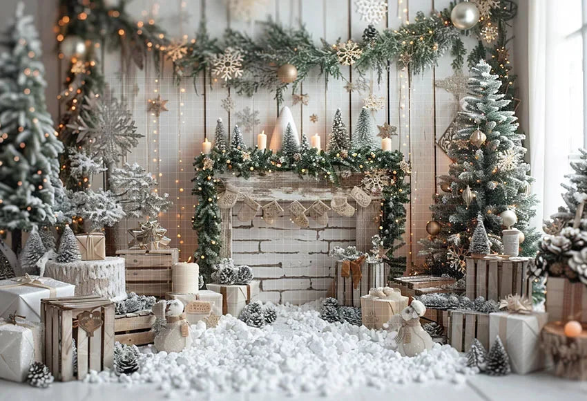 Christmas Winter Wonderland Backdrop [Customizable Size]