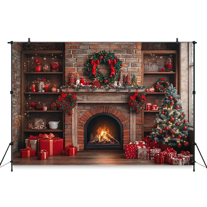 Christmas Cozy Festive Backdrop [Cotton/Polyester]