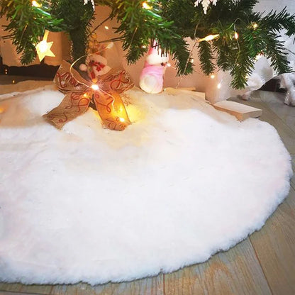 Christmas Frosty Faux Fur Tree Skirt