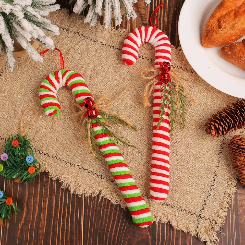 Christmas Candy Cane Plush Ornament