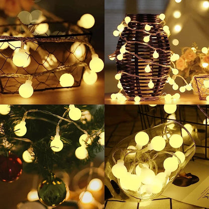 Christmas Twinkling Globe String Lights