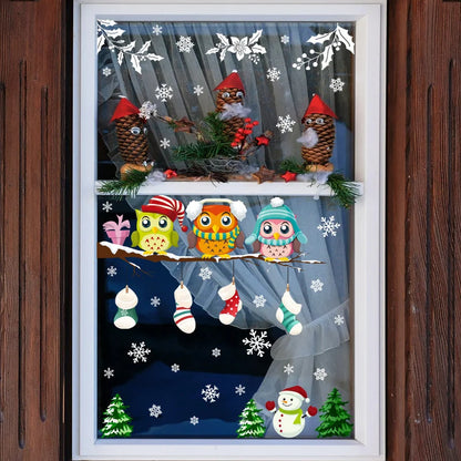 Christmas Magical Owl Wall Decals [Windows/Doors]