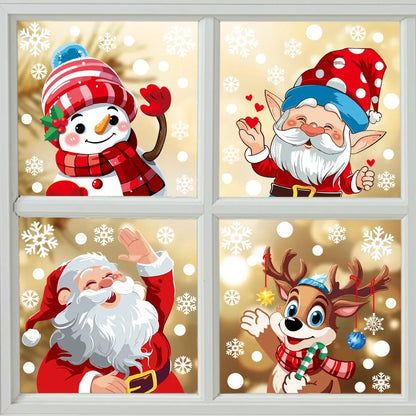 Christmas Festive Holiday Glass Stickers