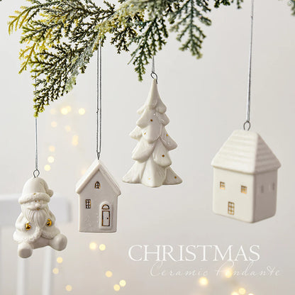 Ceramic House Pendant Christmas Decor