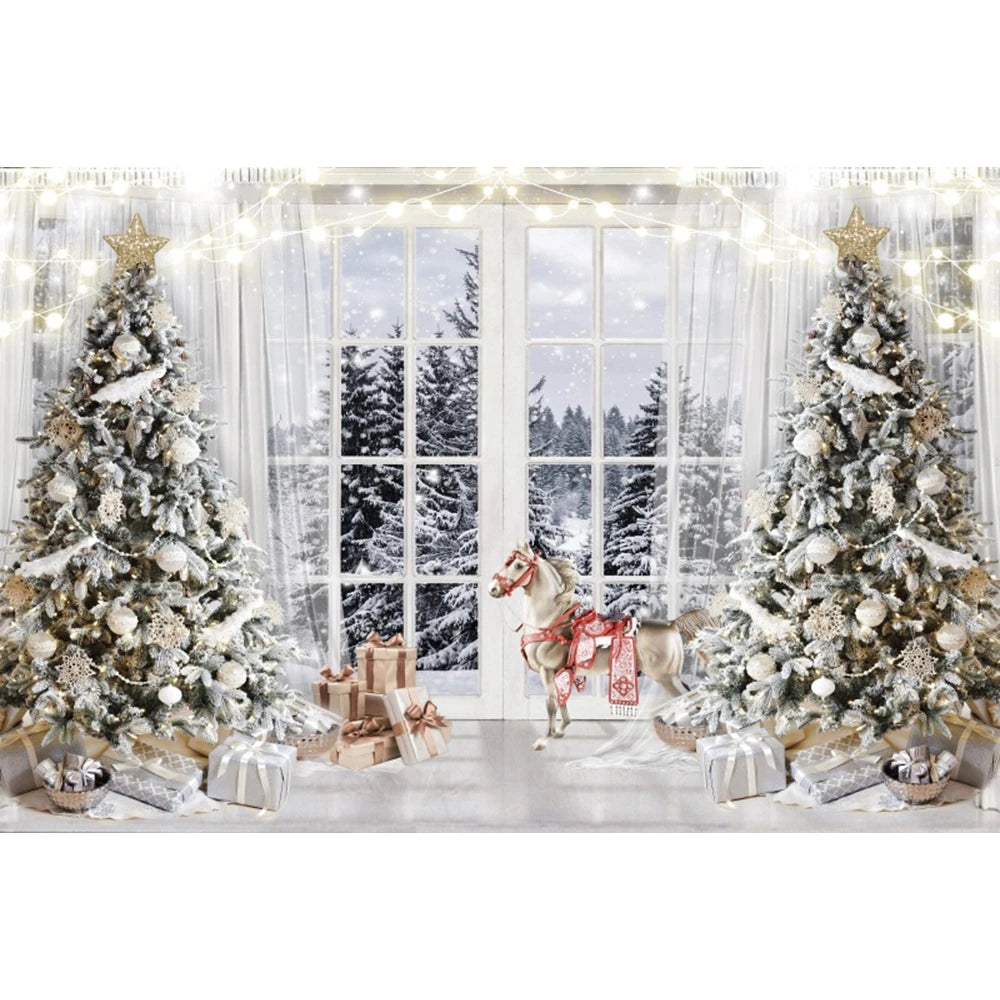 Christmas Holiday Cheer Backdrop [Vinyl/Polyester]