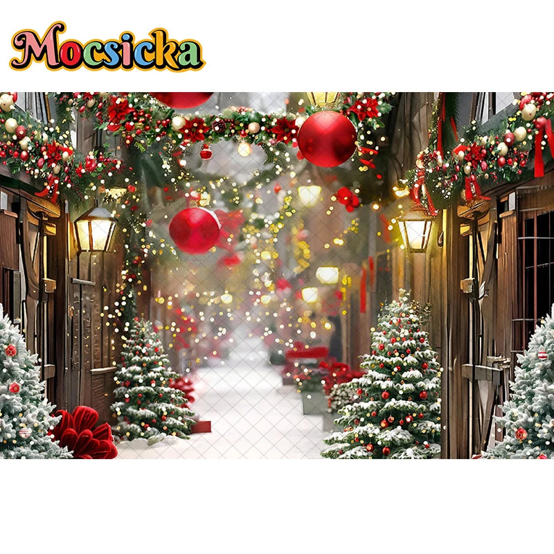 Christmas Fireplace Photo Backdrop [10ft]