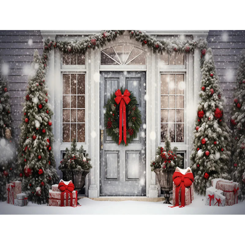 Christmas Holiday Cheer Backdrop Decoration