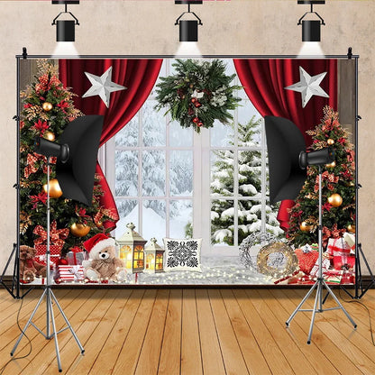 Christmas Winter Wonderland Backdrop Fabric