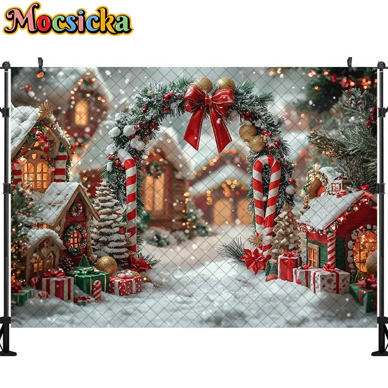 Christmas Cheerful Winter Wonderland Backdrop