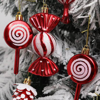 Christmas Candy Shaped Ornaments Set