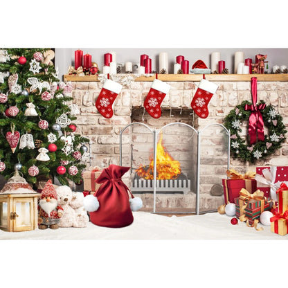 Christmas Holiday Cheer Backdrop [Vinyl/Polyester]