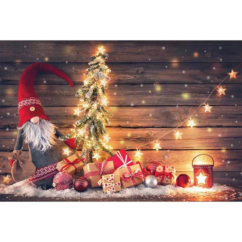 Christmas Santa Village Photo Backdrop