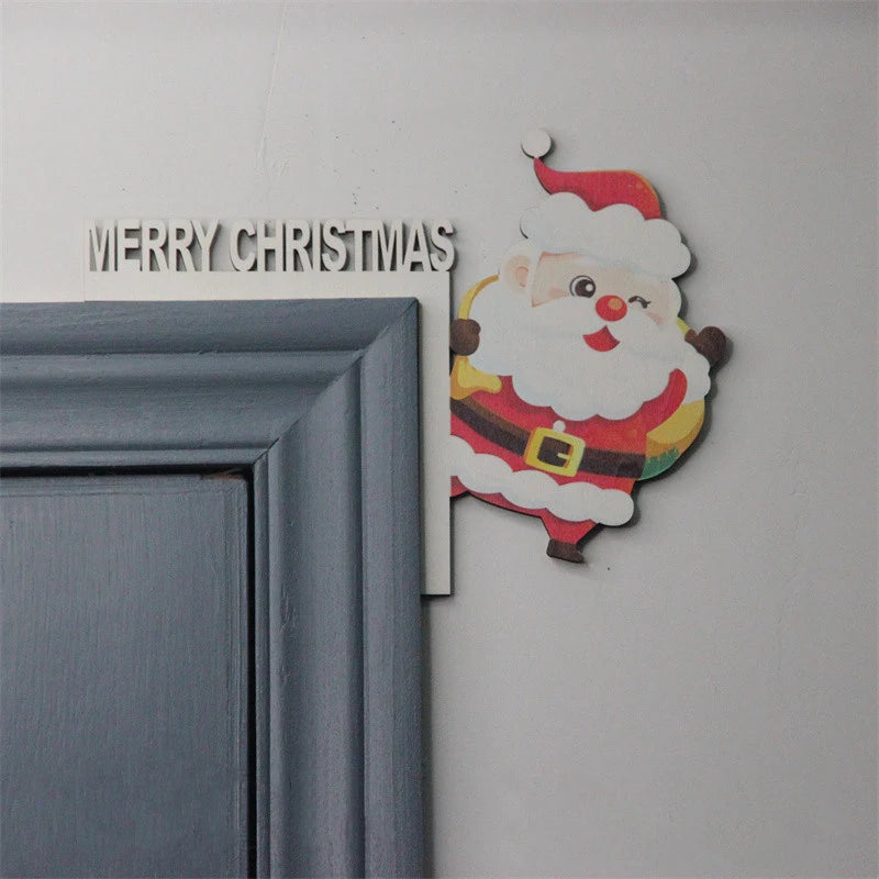 Christmas Santa's Corner Frame Decoration