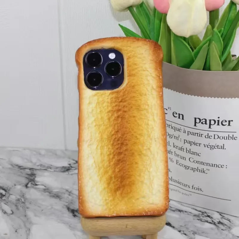 Silicone Toast and Fried Egg iPhone 15/14/13/12 Case
