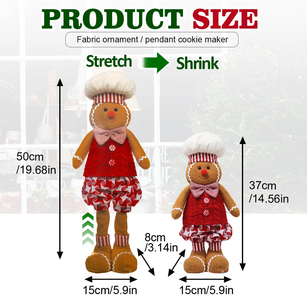 Christmas Gingerbread Stretchable Friend Decoration