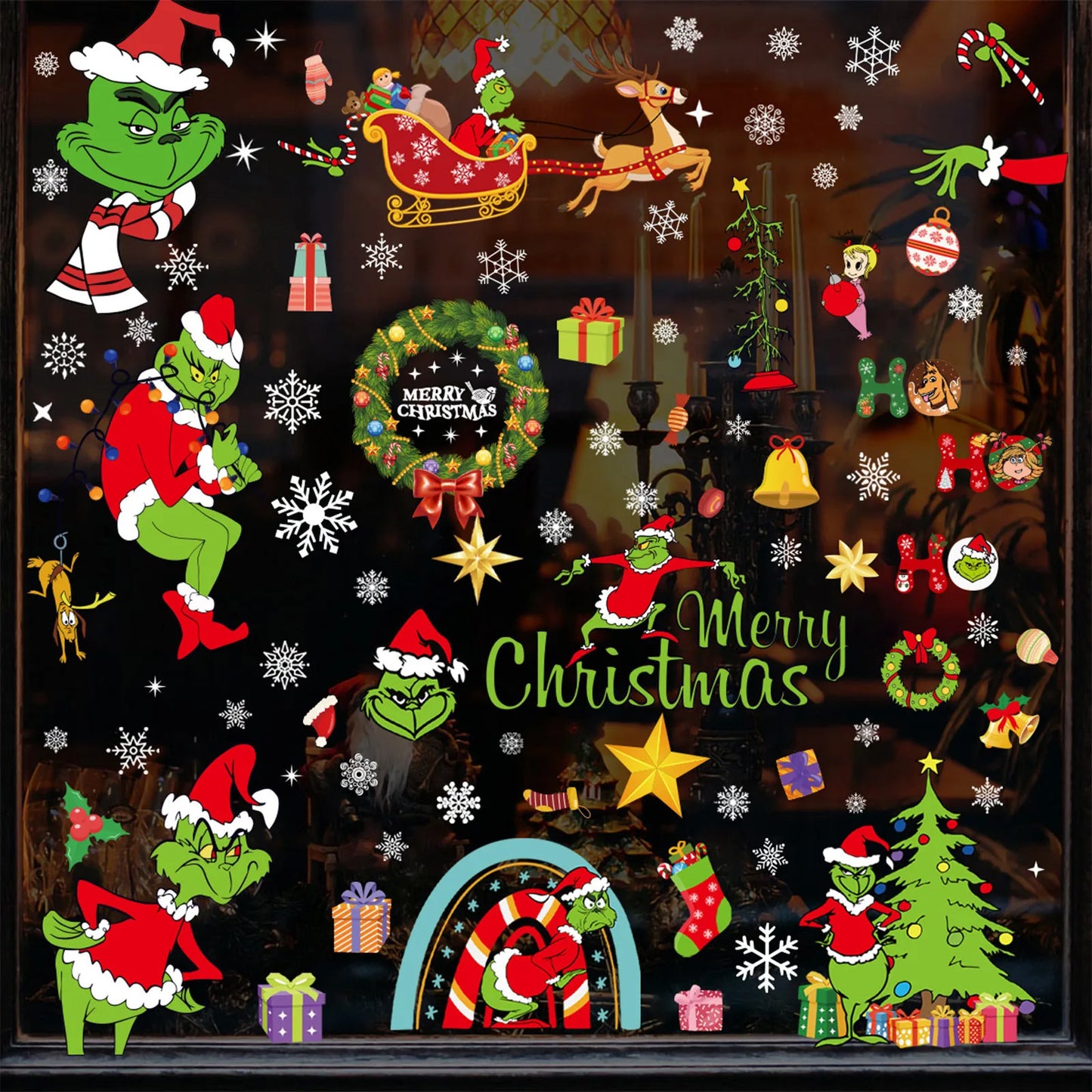 Christmas Cheerful Holiday Static Stickers