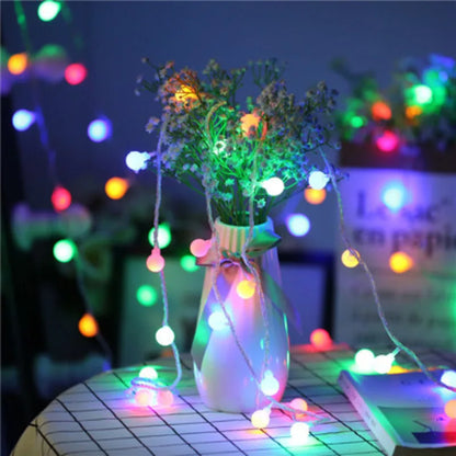 Christmas Twinkling Globe String Lights