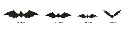 A Pack Of 16 Halloween Bats 3D Black Stereo Bat Stickers - 0 - Scribble Snacks