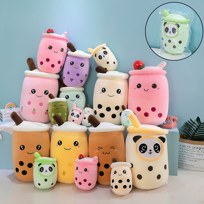 Fruit Milk Tea Cup Plush Pillow