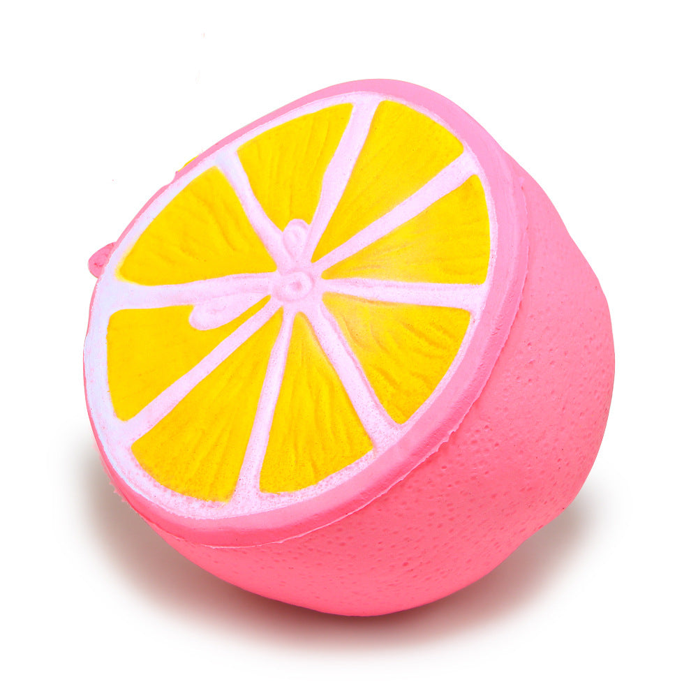 Pink Lemon slow-rise squishy stress toy