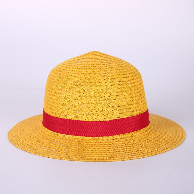 Anime Luffy Anime Cosplay Straw Boater Beach Hat C Ap Halloween Sun Hat - 0 - Scribble Snacks