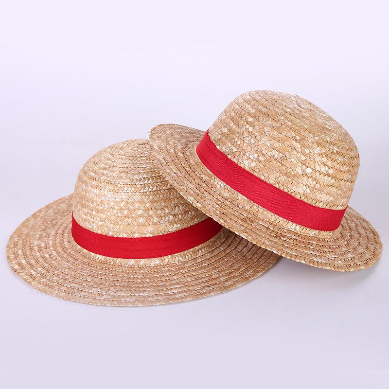 Anime Luffy Anime Cosplay Straw Boater Beach Hat C Ap Halloween Sun Hat - 0 - Scribble Snacks