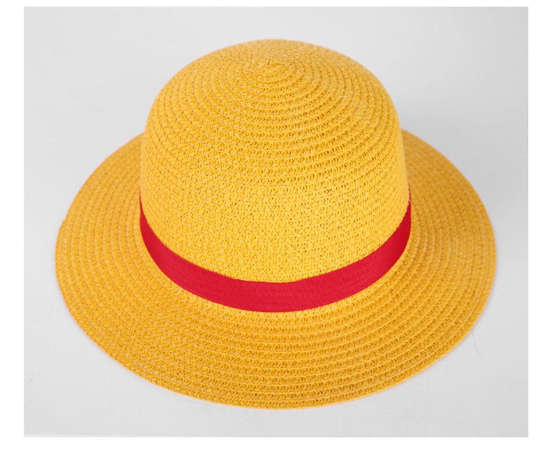 Anime Luffy Anime Cosplay Straw Boater Beach Hat C Ap Halloween Sun Hat - 0 - Scribble Snacks