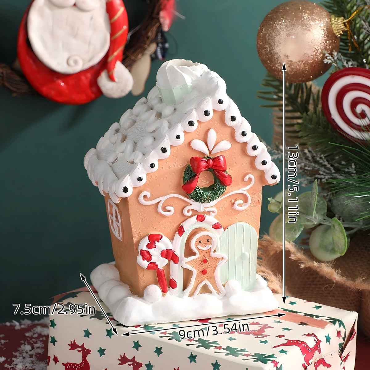 Gingerbread house ornament size guide