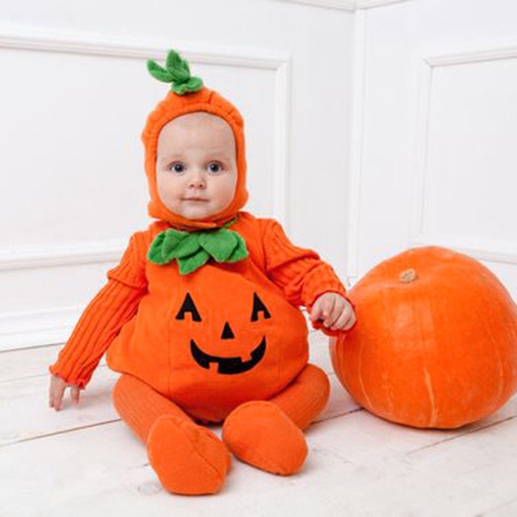 Baby Clothes Fashion Cosclothes Halloween Costume Pumpkin Cosplay Halloween Jumpsuit - 0 - Scribble Snacks