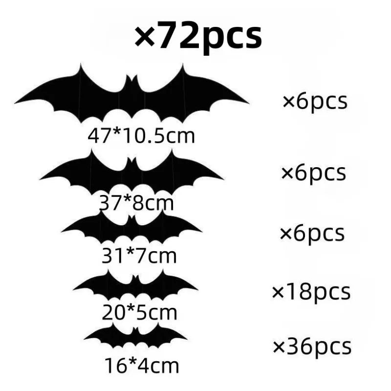 Bat & Spider Halloween Wall Stickers - Halloween - Stickers & Labels (including Scrapbooking, Wall Decals) - Scribble Snacks