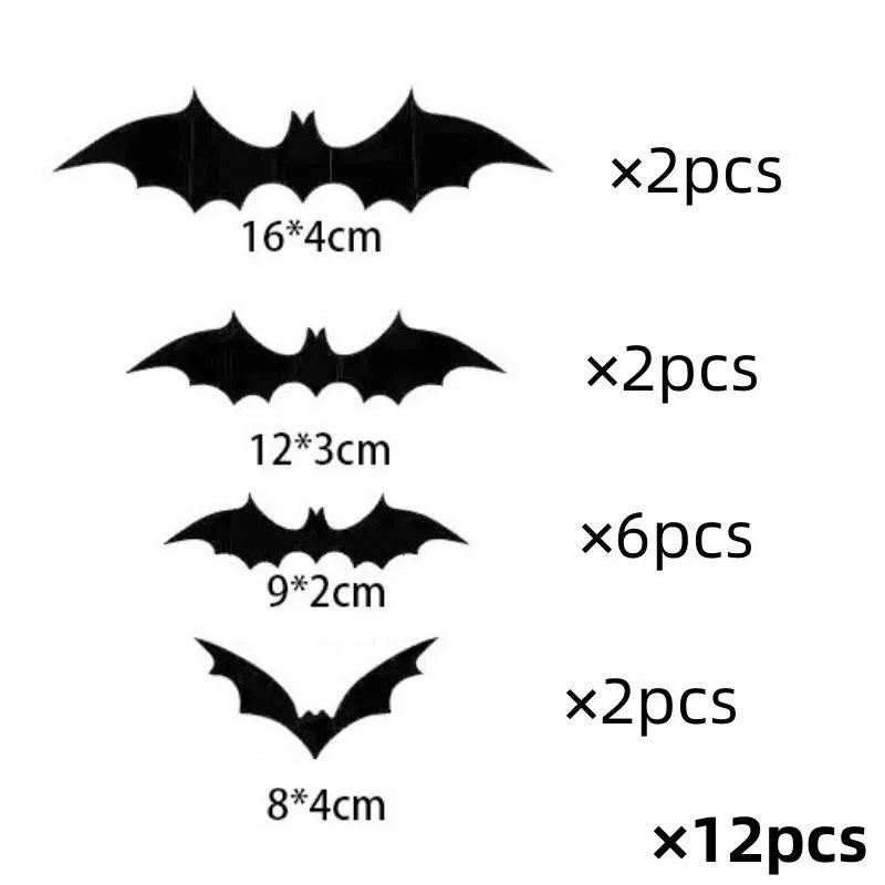 Bat & Spider Halloween Wall Stickers - Halloween - Stickers & Labels (including Scrapbooking, Wall Decals) - Scribble Snacks