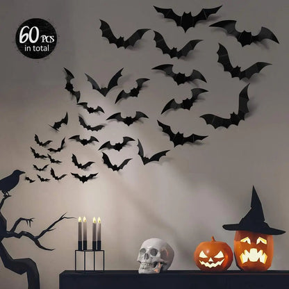 Bat & Spider Halloween Wall Stickers - Halloween - Stickers & Labels (including Scrapbooking, Wall Decals) - Scribble Snacks