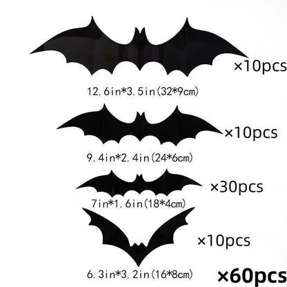 Bat & Spider Halloween Wall Stickers - Halloween - Stickers & Labels (including Scrapbooking, Wall Decals) - Scribble Snacks