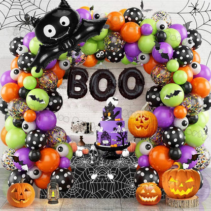 Bat Spider Pumpkin Balloon Garland - Halloween - Balloons & Garlands - Scribble Snacks