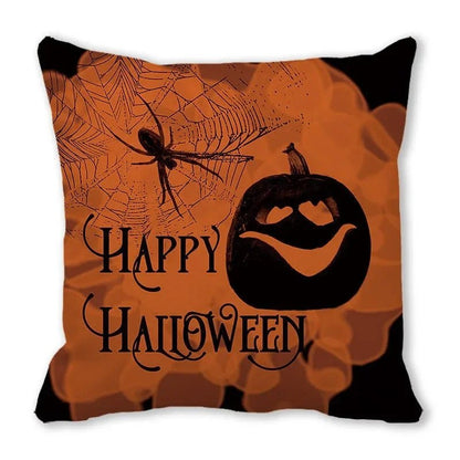 Black Cat Pumpkin Pillowcase - Halloween - Seasonal Plush Pillows & Throw Decorations - Scribble Snacks