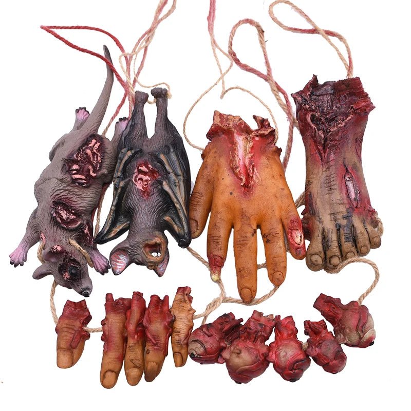 Bloody Bat Mouse Decoration Prop - Halloween - Haunted House Props (Bloody Cloth, Tombstones, Warning Tape) - Scribble Snacks