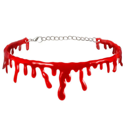 Bloody Vampire Choker Necklace - Halloween - Clothing Accessories (Necklaces, Vampire Teeth, Pins, Headwear) - Scribble Snacks