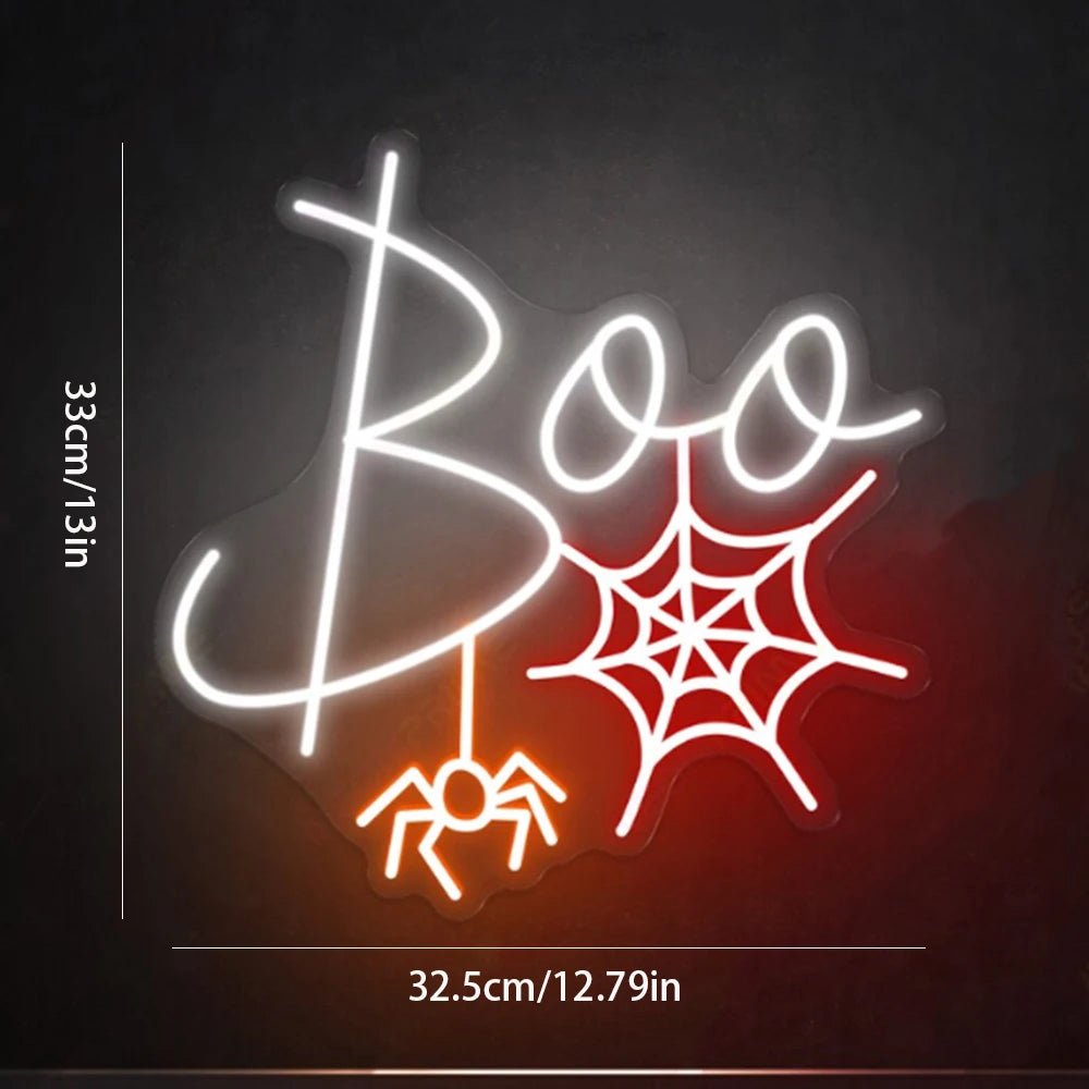 BOO Halloween Neon Light Decoration - Halloween - LED Lighting & Neon Signs - Scribble Snacks