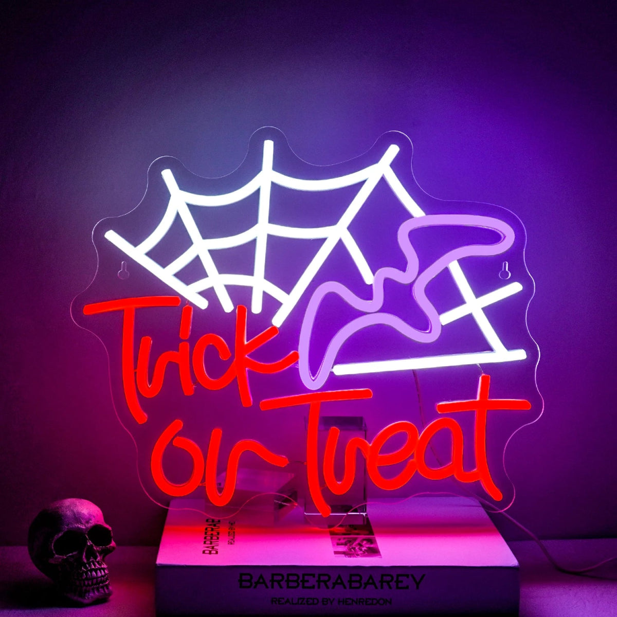 BOO Halloween Neon Light Decoration - Halloween - LED Lighting & Neon Signs - Scribble Snacks