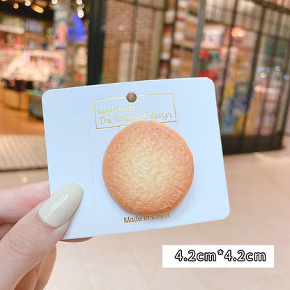 Butter cookie hair clip, about 4.2 cm across