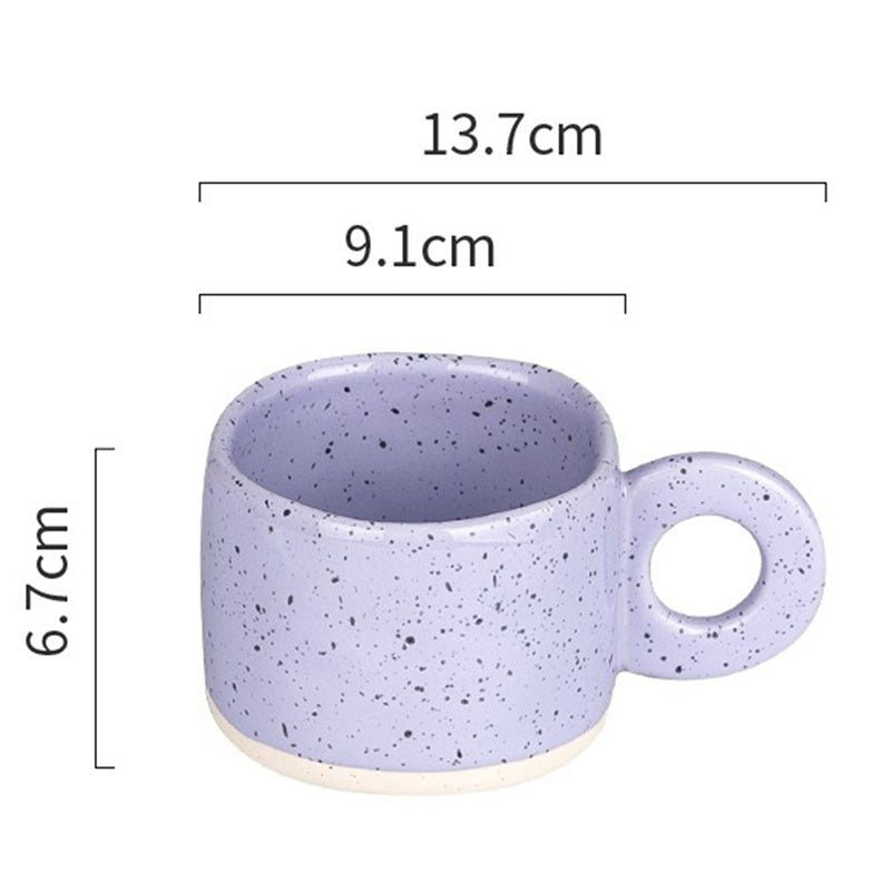 Candy Color 280ml Ceramic Mug with Handle - 0 - Scribble Snacks