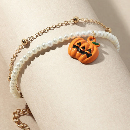 Cartoon Pumpkin Halloween Bracelet - 0 - Scribble Snacks