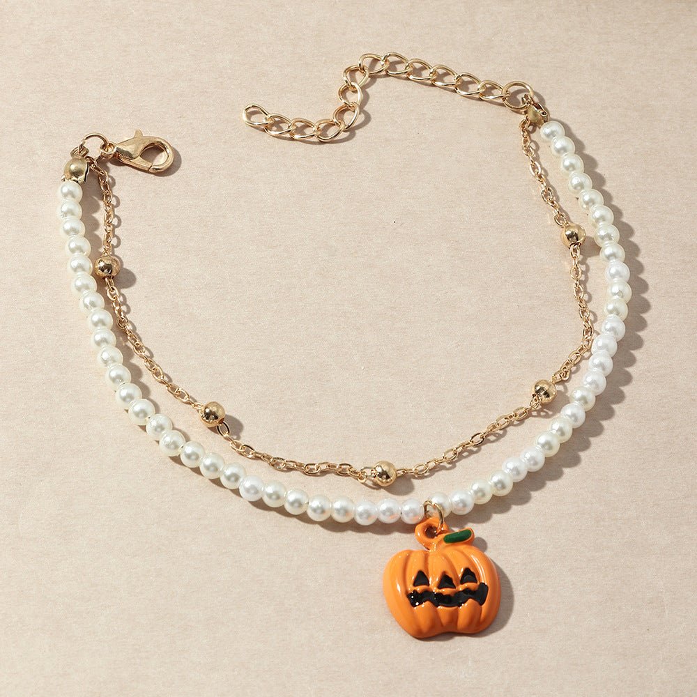 Cartoon Pumpkin Halloween Bracelet - 0 - Scribble Snacks