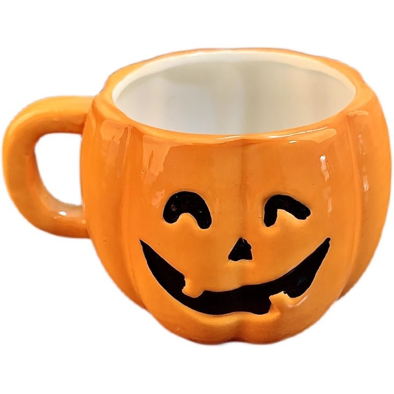 Ceramic Halloween Pumpkin Mug - 0 - Scribble Snacks