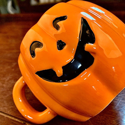 Ceramic Halloween Pumpkin Mug - 0 - Scribble Snacks