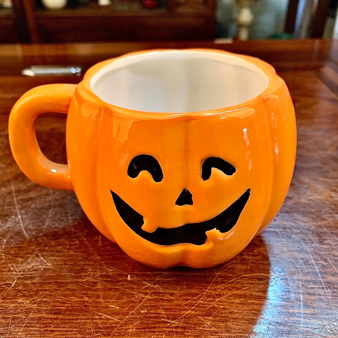 Ceramic Halloween Pumpkin Mug - 0 - Scribble Snacks