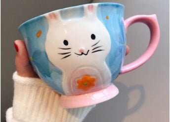 Ceramic Mug Household Mug Oatmeal Mug Cute - 0 - Scribble Snacks