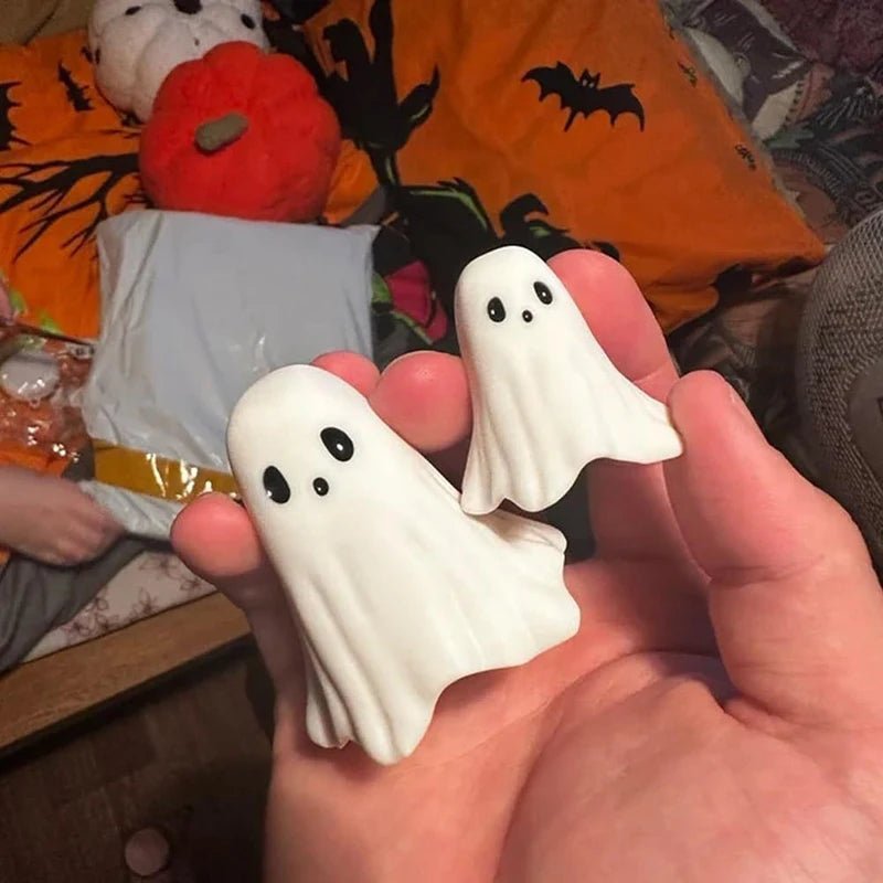 Cheeky Ghost Halloween Figurine - Halloween - Resin Ornaments & Charms - Scribble Snacks