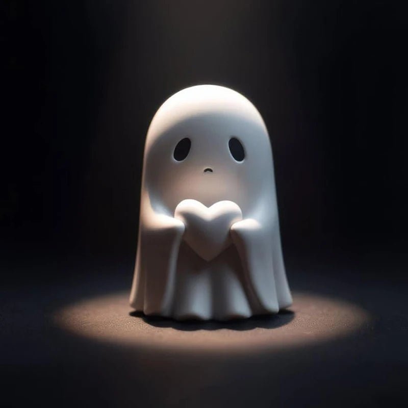 Cheeky Ghost Halloween Figurine - Halloween - Resin Ornaments & Charms - Scribble Snacks